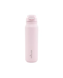 Reduce la botella de agua Hydrate Pro de acero inoxidable de 32 onzas, tapa a prueba de fugas y asa de transporte integrada, mantiene las bebidas frías hasta 48 horas, cuarzo rosa