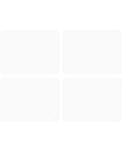 gasaré, Juego de 4 Manteles Individuales de Silicona, Antideslizantes, Faciles de Limpiar, Resistente al Calor, Flexibles, 20% Mas Gruesos, 40.6 x 30.4 cm x 1.1mm, Translucente