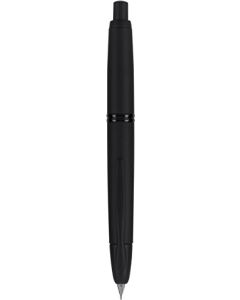 Pilot Vanishing Point, Pluma Fuente Retráctil Negra Mate, Tinta Líquida Azul, Fino, Estuche 1 Pieza (60580)