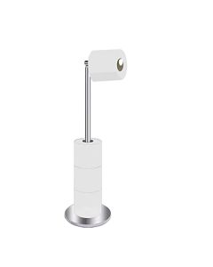 POTSCOVE Portarrollos de Pie, Moderno Soporte de Papel Higiénico, Papel Higiénico Elegante de Acero, Portarrollos para Baño con Práctico Soporte, Soporte para Toallas de Papel para Encimera