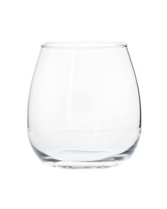 Borgonovo Ducale Stemless - Juego De 6 Vasos De Vidrio De 520 Ml. Vaso Transparente de Cristal para Restaurantes, Fiestas, Bodas, Para Agua, Té, Helado, Cerveza, Jugo, Coctél, Limonada Set de 6 piezas