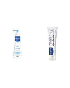 Mustela Hydrabebé, Crema Corporal Hidratante para Bebé o Niño con Piel Normal, 300mL + Crema Contra Rozaduras 1-2-3 con Oxido de Zinc para Todo Tipo de Piel, 108 gr