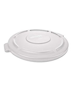 Rubbermaid Commercial Products Brute - Contenedores y tapas de basura y reciclaje resistentes, Tapa, Blanco, 20 Gallon