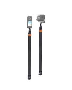 Palo Selfie Invisible de 118 Pulgadas para X3, One RS, GO 2, One X2, One R, One X y Otras Cámaras Deportivas, Poste de monopié Extendido de 1/4 Pulgadas (Naranja)