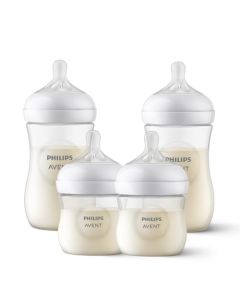 Philips Avent Set de Regalo Natural Response, 2 biberones 4 oz/125 ml y 2 biberones 9 oz/260 ml, desde 0 m+, SCD838/30