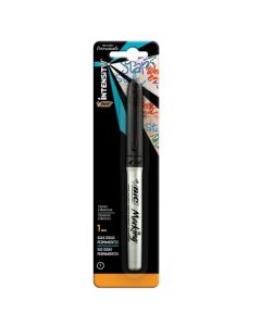 BIC, Marcador Permanente con Grip, Marca Diferentes Superficies, Punto Grueso, Marking, Tinta Color Negro, 1 pieza