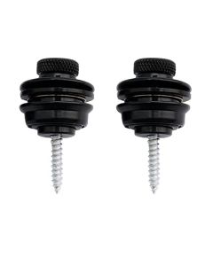 Musiclily Metálico Cabeza Plana Strap Locks Bloqueo de Correa para Guitarra o Bajo,Negro (2 Piezas)