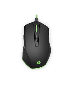 HP Mouse Gaming Pavilion 200, Alámbrico, 3200 DPI, 5 botones, 12 modos de iluminacion, compatible con Windows, 5JS07AA