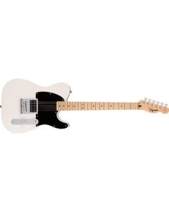 Squier Sonic ESquier Guitarra eléctrica, con 2 años de garantía, blanco ártico, diapasón de arce