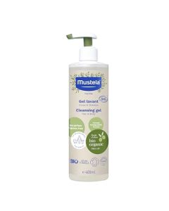 Mustela Bio Orgánico, Gel de Baño Corporal y Capilar, 400ml