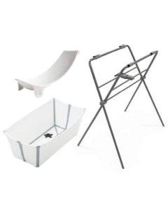 Stokke Flexi Bath, soporte para bebe y stand Blanco Gris