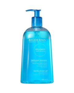 Bioderma Atoderm | Gel limpiador de ducha espumoso hidratante corporal y facial para piel sensible de normal a seca 500 Ml