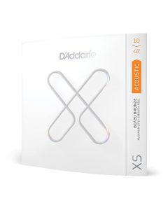 D'Addario Cuerdas de guitarra XSABR1047 con revestimiento de bronce XSABR1047 - Mayor resistencia a la rotura con estabilidad de afinación - Para guitarras de 6 cuerdas - 10-47 extra ligero