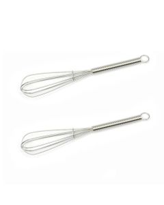 Mini Whisks 13cm 2Pcs,Stainless Whisk, Hand Egg Mixer for Flour Cake Egg, Kitchen Cooking Baking Use Whisk