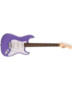 Squier Sonic Stratocaster Guitarra eléctrica, con 2 años de garantía, ultravioleta, diapasón laurel, golpeador blanco