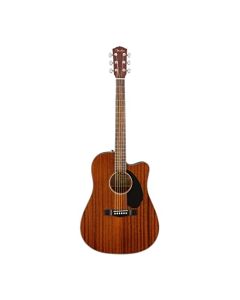 Fender CD-60SCE - Guitarra eléctrica acústica, con corte de Dreadnought, con 2 años de garantía, sistema de recogida y preamplificador Fishman, natural