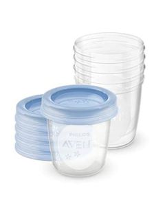 Philips Avent Vasos Almacenamiento para Leche Materna │Almacena, Congela y Conserva│180 ml•5 pzs │SCF619/06