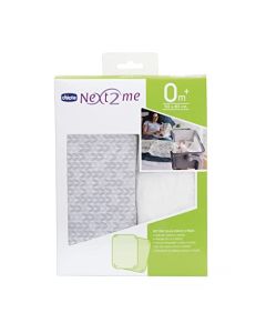 Chicco Set de Sábanas Zigzag Gris para Colchón de Colecho Next2Me para bebé