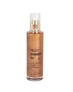 Aceite Iluminador Corporal con Purpurina Radiante para un Brillo Total en Brazos, Piernas, Mejillas, Clavículas y hombros. (Bronce dorado)