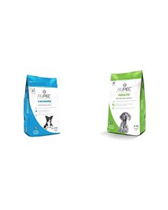 Nupec Croquetas para Perros, Cachorro, Sabor a Carne, 8 kg (El empaque Puede Variar) + Croquetas para Perros, Adulto, Sabor a Carne, 8 kg (Empaque Puede Variar)