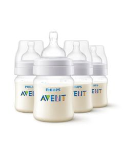Philips Avent Biberón Anti-colic│con válvula anticólicos│4 oz/125 ml│0 m+│4 pzs│SCY121/17