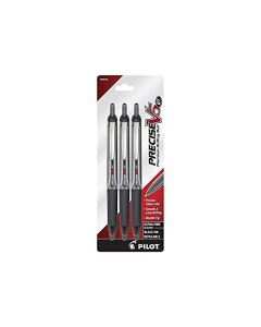 Pilot Precise V5 RT con balín rodante retráctil, punta Extra fina de, Pack de 2, negro de tinta (26050)