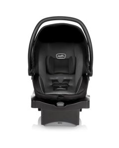 Evenflo LiteMax 35 - Asiento de coche infantil (Knoxville Gray), ligero, uso extendido, bloqueo de cinturón, mango ergonómico