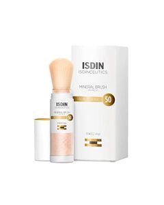ISDIN Polvo de cepillo mineral, contaminación facial y protección de luz azul, un complemento para tu rutina de cuidado solar, adecuado para pieles sensibles, 4g