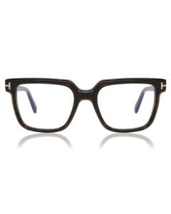 Tom Ford TF5889B anteojos de color azul Block 052 Dark Havana 53mm FT5889, Habana oscuro, 53-19-145