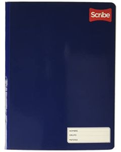 Scribe, CLÁSICO, Cuaderno Profesional Cosido de Pasta Semi Rigida, Cuadro Grande C.7 de 100 Hojas (Diseño de Portada Aleatoria)