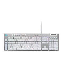Teclado mecánico RGB LIGHTSYNC Logitech G815 para Gaming con Interruptor de Perfil bajo GL Táctil, Cinco Teclas G programables, Paso de USB, Controles Multimedia específicos - Blanco