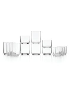 Lenox Tuscany Classics - 12 vasos altos y cortos, 5.51, transparente