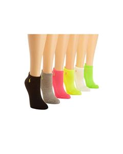 Ralph Lauren Calcetines deportivos de corte bajo, paquete de 6, Surtido - Multi 3, 9-11