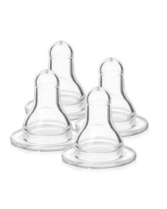 Evenflo CustomFlow - Pezones de silicona clásicas, flujo medio (3-6 meses) 4 ea