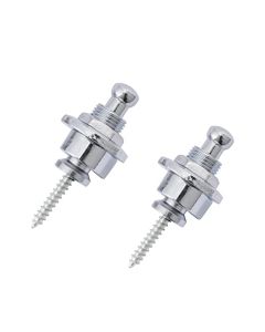 Musiclily Metálico Strap Locks Bloqueo de Correa para Guitarra o Bajo, Cromado (2 Piezas)