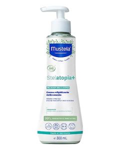 Mustela Stelatopia+ Crema Relipidizante Anticomezón para Piel Atópica, disminuye el enrojecimiento. Con 99% ingredientes de origen natural, 300ml