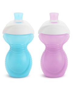 Click Lock Bite Proof Sippy Cup, Blue/Purple, 9 Ounce, 2 Count