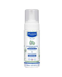 Mustela Cradle Cap Foam Shampoo for Newborn - Baby Shampoo with Natural Avocado - Tear-Free & Fragrance-Free - 5.07 fl. oz.