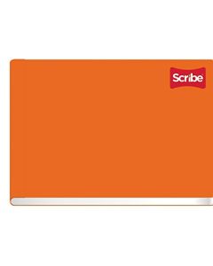 Scribe- Cuaderno cosido de 100 hojas italiano blanco, color naranja