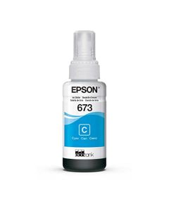 Epson Botella de Tinta Color Cian T673 para Impresoras L805, L810, L850 y L1800