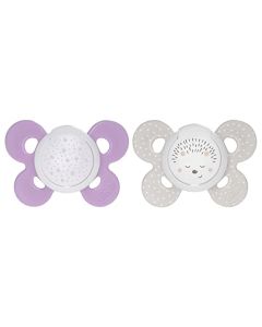 Chicco PhysioForma Comfort, Chupete 16-36 Meses, 2 Piezas, Chupetes con Tetina de Silicona, Ayuda a la Respiración Fisiológica, Favorece el Desarrollo Correcto de la Boca, Colores Surtidos, Rosa Claro