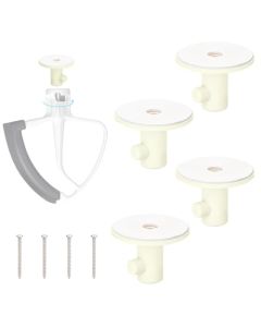 4 soportes para mezclador de soporte, organizador de accesorios de cocina, compatible con accesorios de mezclador Kitchenaid, con tornillo