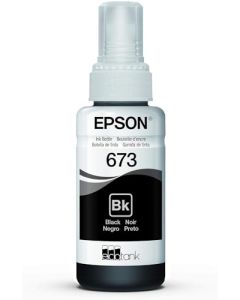 Epson Botella de Tinta Color Negro T673 para Impresoras L805, L810, L850 y L1800