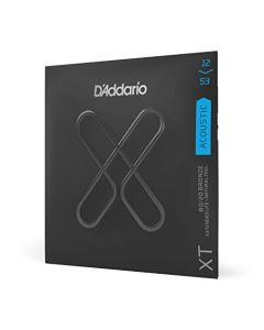 D'Addario Guitar Strings - Coated Acoustic Guitar Strings - XT 80/20 Bronze - For 6 String Guitar - Extended Life, Natural Feel - XTABR1253 - Light, 12-53