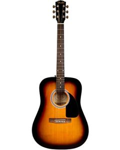 Fender Paquete de guitarra acústica de 6 cuerdas, derecha, Sunburst (0971210532)