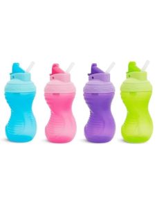 Munchkin Vaso con Pipeta 296 ml, color Rosa/Naranja/Verde/Azul