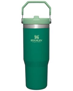 Stanley IceFlow - Vaso de acero inoxidable – Botella de agua aislada al aspiradora para el hogar, la oficina o el coche, taza reutilizable con popote resistente a fugas, tapa fría durante 12 horas o