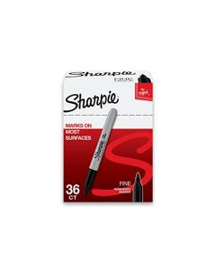 Sharpie 30001 - Rotuladores permanentes, fino, negro, 36 unidades