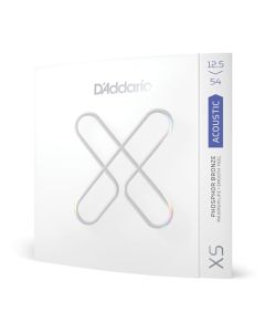D'Addario. Cuerdas de guitarra - Cuerdas para guitarra acústica recubiertas XS Phosphor Bronze - XSAPB12554 - Para guitarras de 6 cuerdas - 12,5-54, calibre fino plus