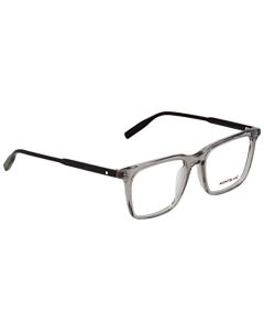 Mont Blanc MB0011O Gris 52/19/145 hombre anteojos Marco, Gris transparente, 52